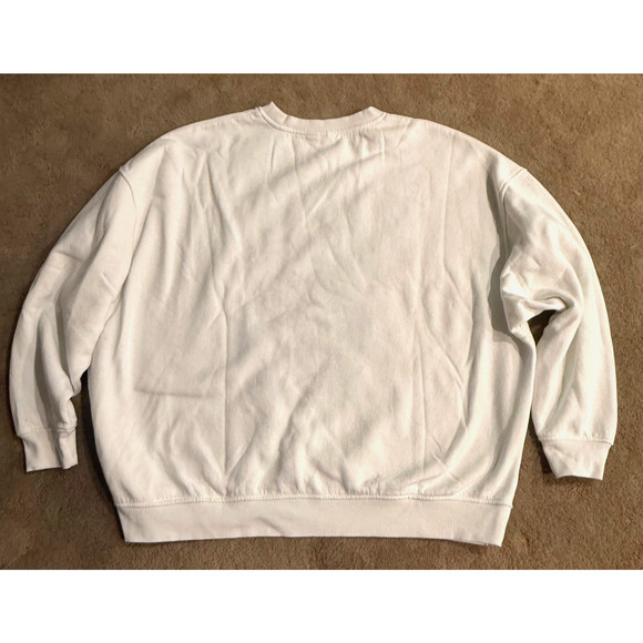 Vintage Yale University Lux Et Veritas Sweatshirt Embroidered White XL - Picture 9 of 9